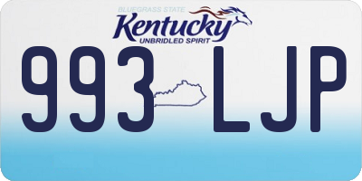 KY license plate 993LJP