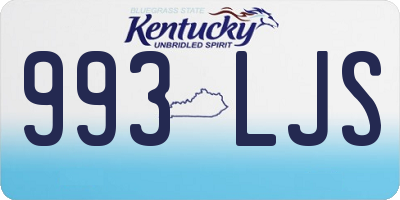 KY license plate 993LJS