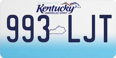 KY license plate 993LJT