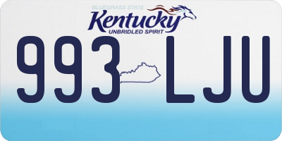 KY license plate 993LJU
