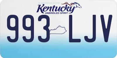 KY license plate 993LJV