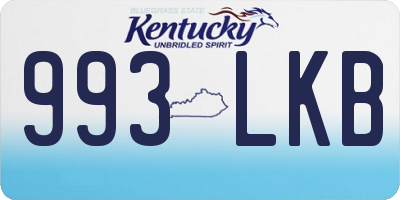 KY license plate 993LKB