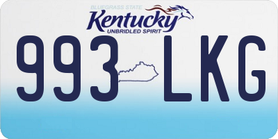 KY license plate 993LKG