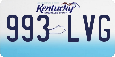 KY license plate 993LVG