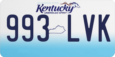KY license plate 993LVK
