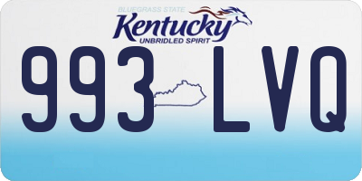KY license plate 993LVQ