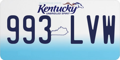 KY license plate 993LVW