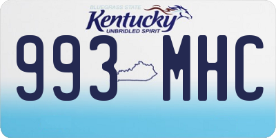 KY license plate 993MHC