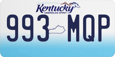 KY license plate 993MQP