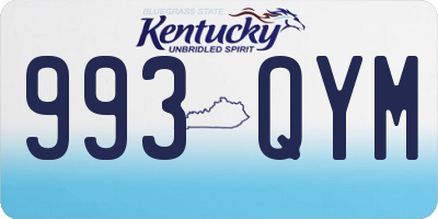 KY license plate 993QYM