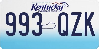 KY license plate 993QZK