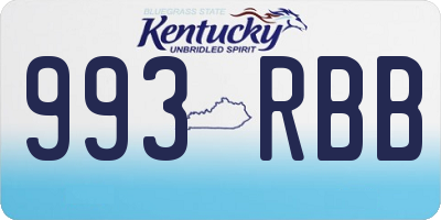 KY license plate 993RBB