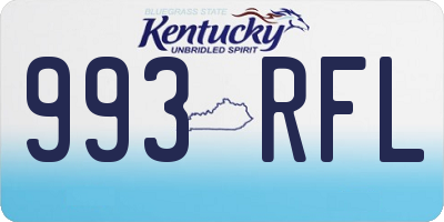 KY license plate 993RFL