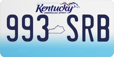 KY license plate 993SRB