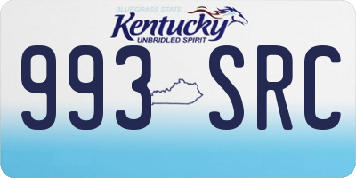 KY license plate 993SRC