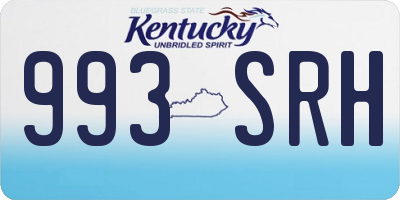 KY license plate 993SRH