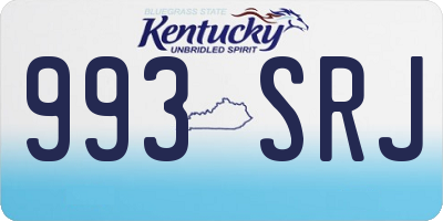 KY license plate 993SRJ