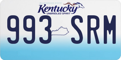 KY license plate 993SRM