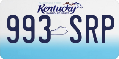 KY license plate 993SRP