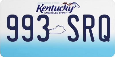 KY license plate 993SRQ