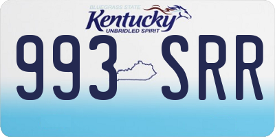 KY license plate 993SRR