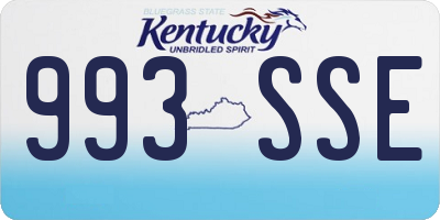 KY license plate 993SSE