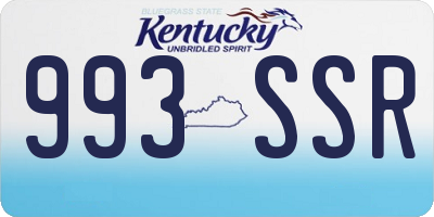 KY license plate 993SSR