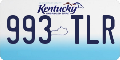 KY license plate 993TLR