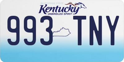 KY license plate 993TNY
