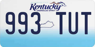 KY license plate 993TUT