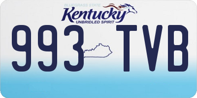 KY license plate 993TVB