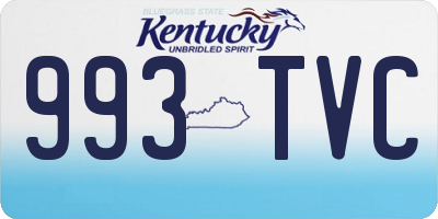 KY license plate 993TVC