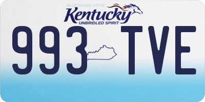 KY license plate 993TVE