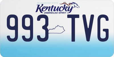 KY license plate 993TVG
