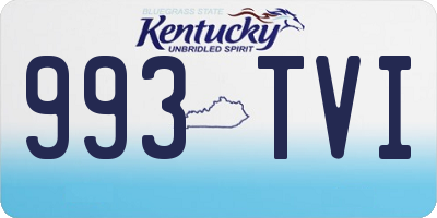 KY license plate 993TVI