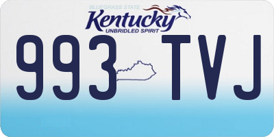 KY license plate 993TVJ