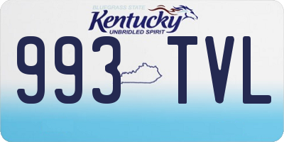 KY license plate 993TVL