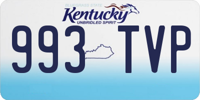 KY license plate 993TVP