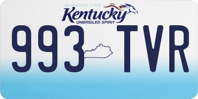 KY license plate 993TVR