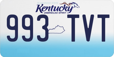 KY license plate 993TVT