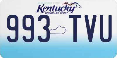 KY license plate 993TVU