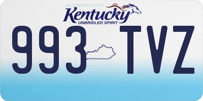 KY license plate 993TVZ