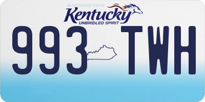 KY license plate 993TWH