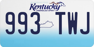KY license plate 993TWJ
