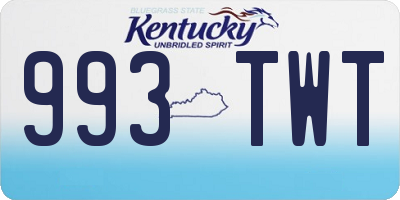 KY license plate 993TWT