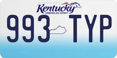 KY license plate 993TYP