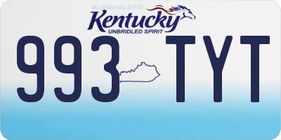 KY license plate 993TYT