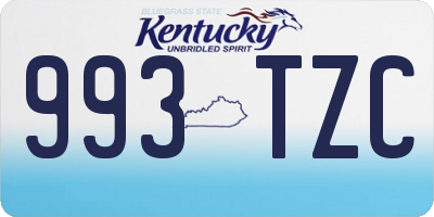KY license plate 993TZC