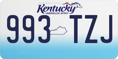 KY license plate 993TZJ