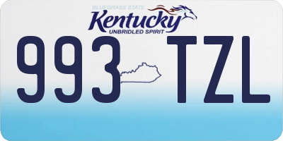 KY license plate 993TZL